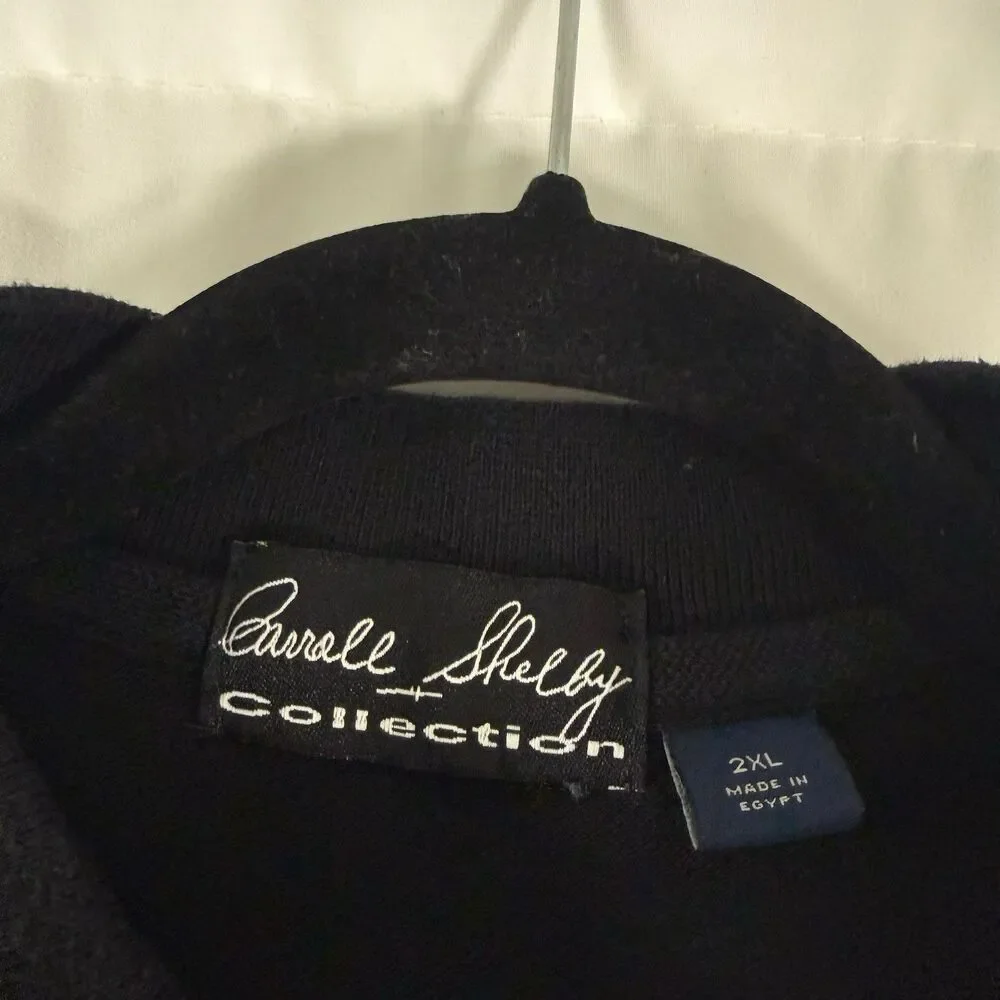 Carroll Shelby Polo Men's 2XL Black Short Sleeve GT500 Cotton Blend